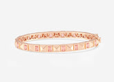 Claude Pink Emerald Lab Grown Diamond Bangle Bracelet